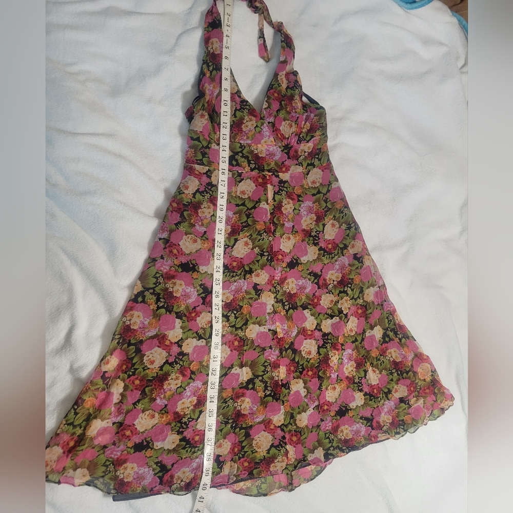Vintage Newport News 100% Silk Floral Dress Size 8 - Picture 4 of 5